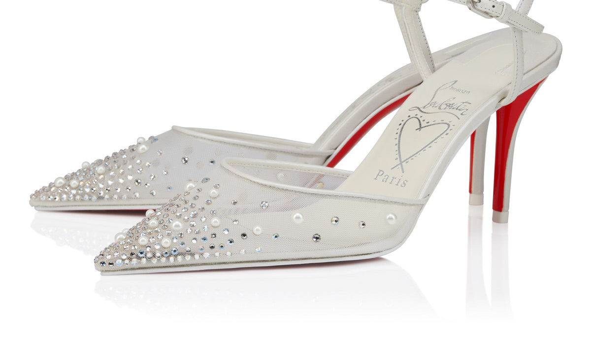 Christian Louboutin bridal wedding shoes with the signature red sole
