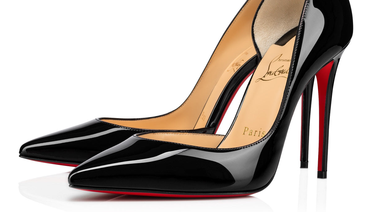 Christian Louboutin iriza, showing the signature red sole