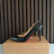 Christian Louboutin Pigalle 85 Black Patent Leather Heels