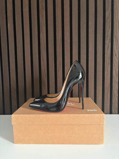 Christian Louboutin So Kate 120 Black Patent Leather Heels