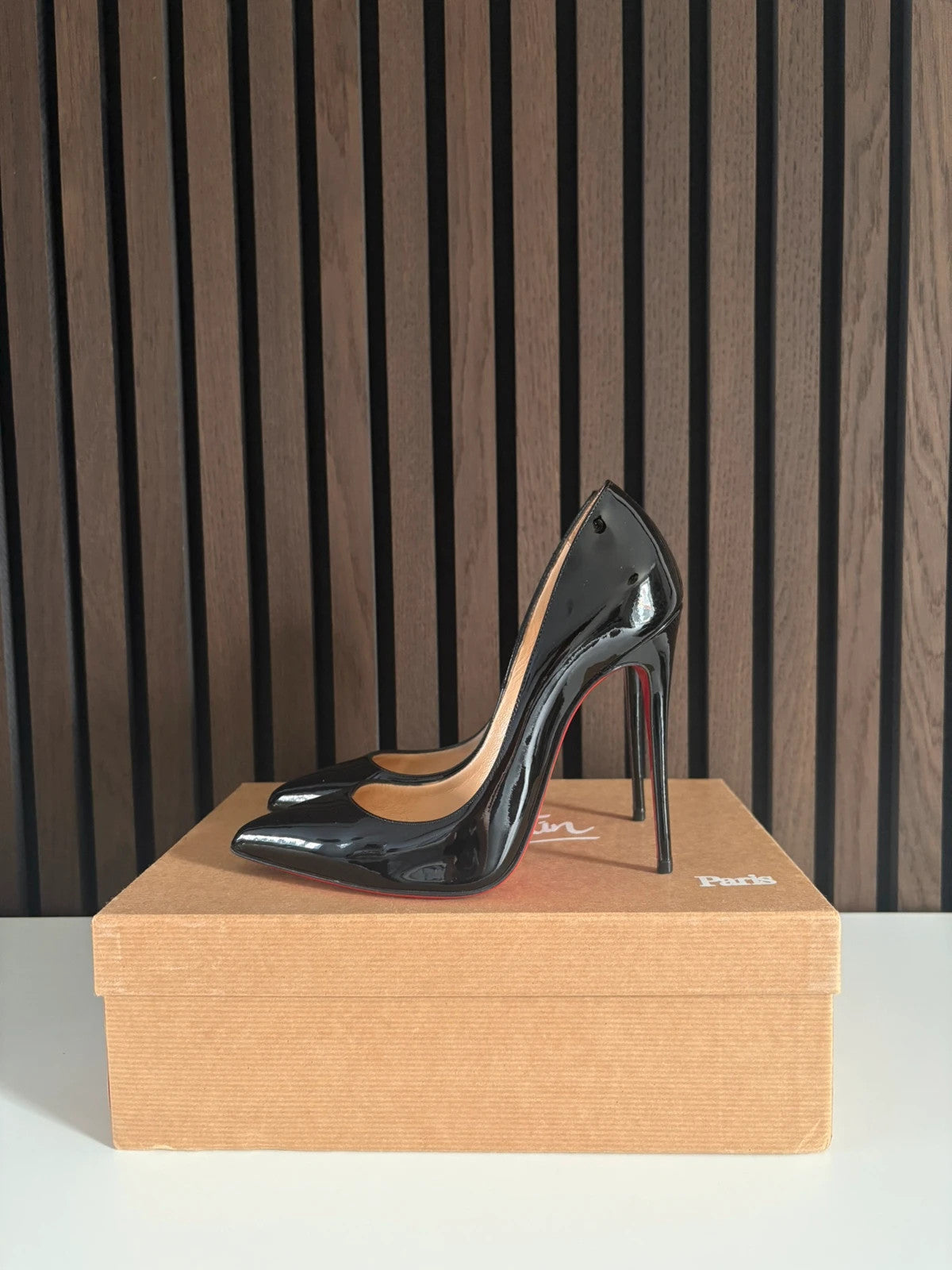 Christian Louboutin So Kate Black Christian Louboutin So Kate 120 Black Patent Leather Heels - main product view