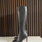 Christian Louboutin Bianca 140 Black Leather Knee-High Boots