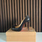 Christian Louboutin Fifi 100 Black Patent Leather Heels