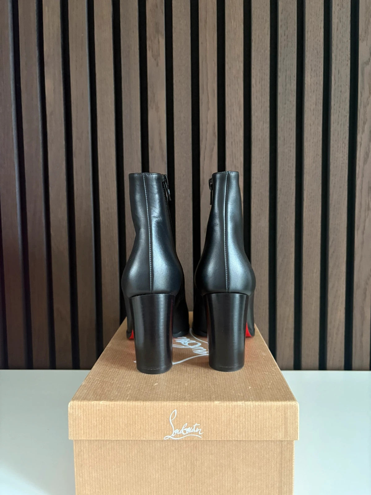 Christian Louboutin Adox Red (image 4) Christian Louboutin Adox 85 Red Leather Boots - red sole detail