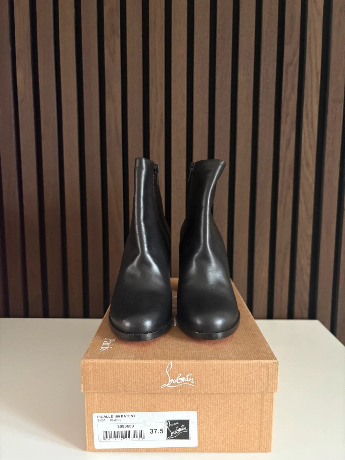 Christian Louboutin Adox Red (image 2) Christian Louboutin Adox 85 Red Leather Boots - alternate angle