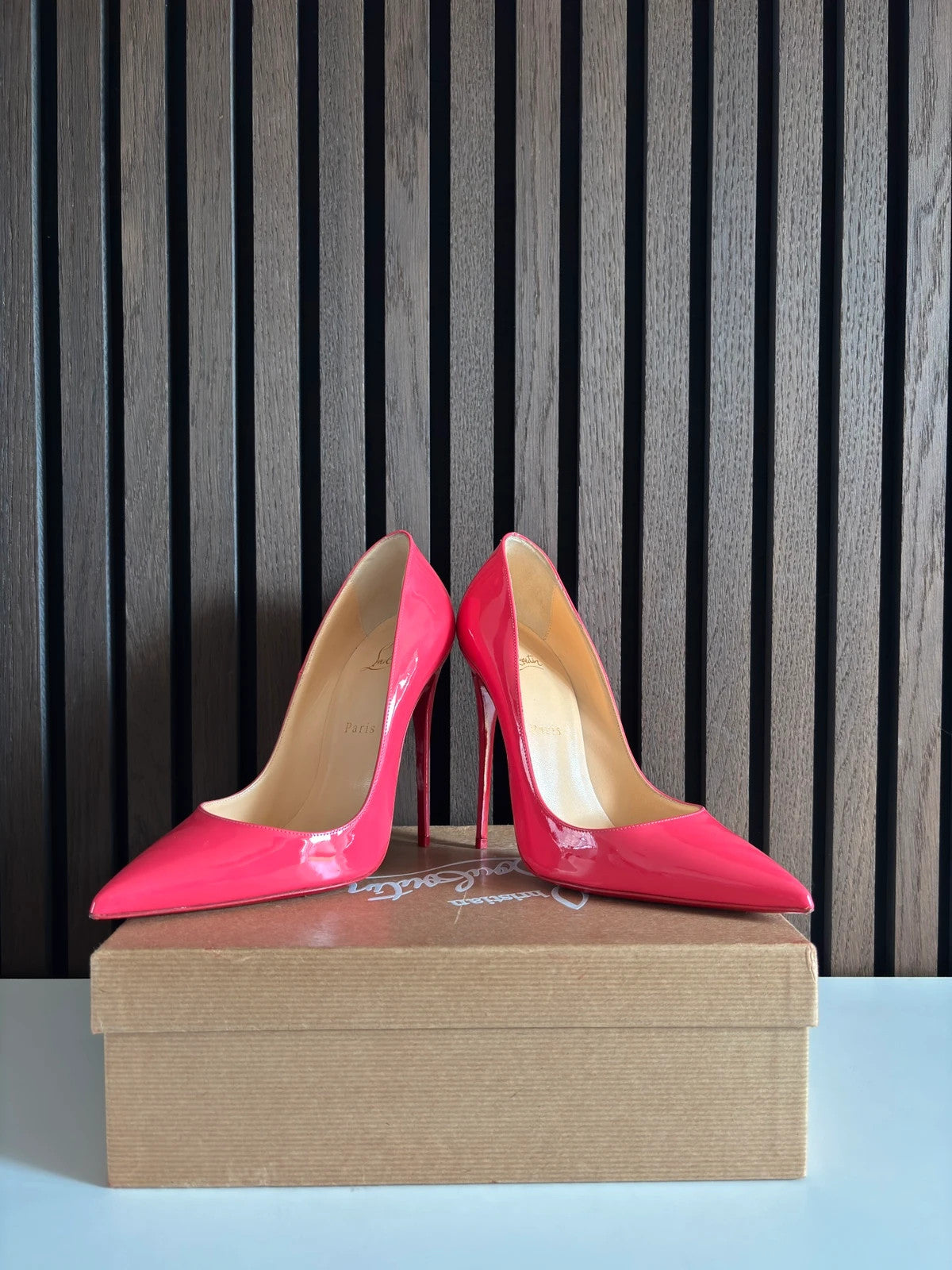 Christian Louboutin So Kate Pink (image 8) Christian Louboutin So Kate 120 Pink Patent Leather Heels - additional view 8