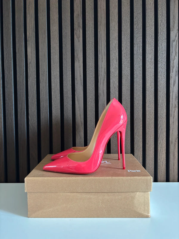 Christian Louboutin So Kate 120 Pink Patent Leather Heels