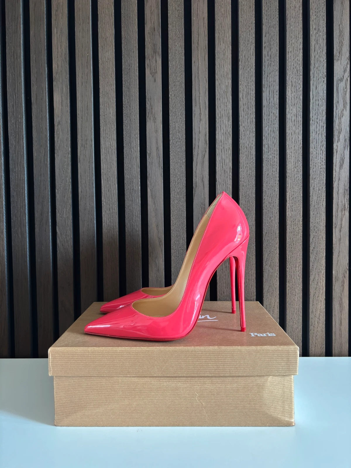 Christian Louboutin So Kate Pink Christian Louboutin So Kate 120 Pink Patent Leather Heels - main product view