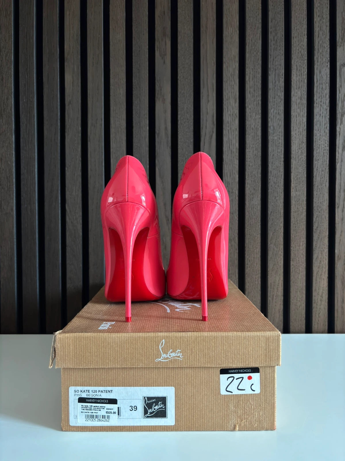Christian Louboutin So Kate Pink (image 4) Christian Louboutin So Kate 120 Pink Patent Leather Heels - red sole detail
