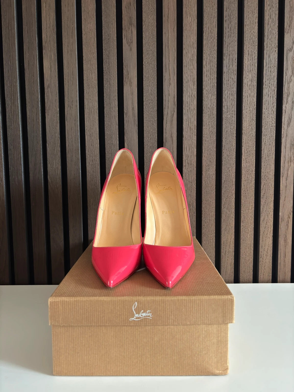 Christian Louboutin So Kate Pink (image 3) Christian Louboutin So Kate 120 Pink Patent Leather Heels - detail view