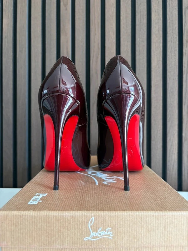 Christian Louboutin So Kate 120 Burgundy Patent Leather Heels UK 3 EU 36 Christian Louboutin So Kate 120 Burgundy Patent Leather Heels UK 3 EU 36 - detail view