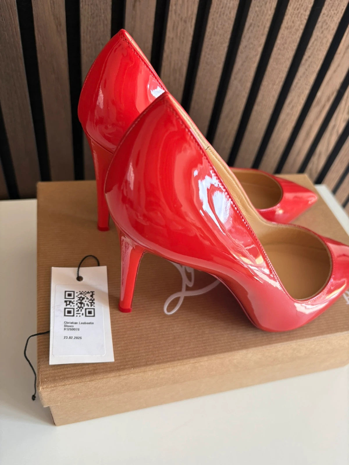 Christian Louboutin Pigalle Red (image 2) Christian Louboutin Pigalle 100 Red Patent Leather Heels - alternate angle