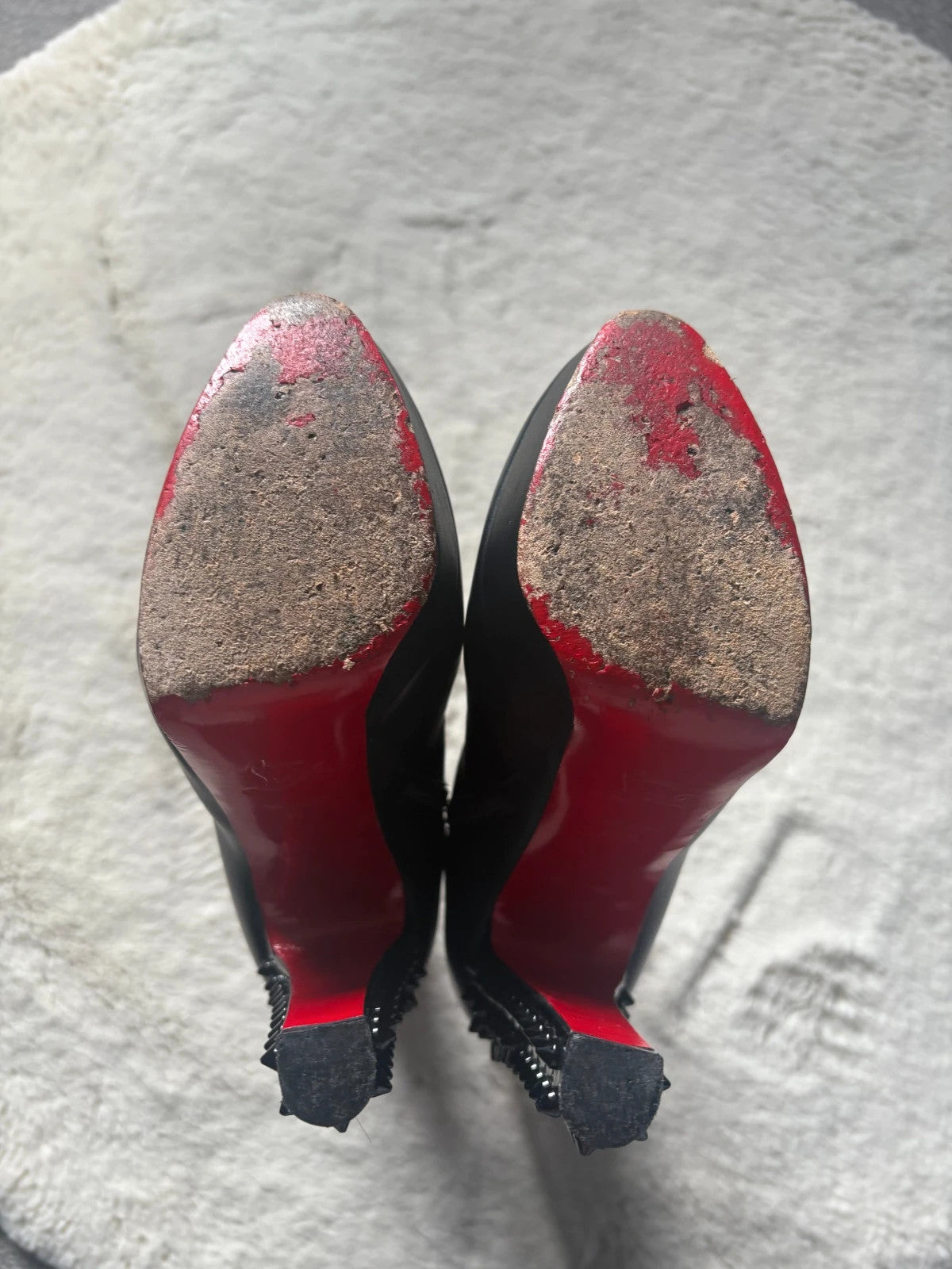 Christian Louboutin Taclou Botta Black (image 6) Christian Louboutin Taclou Botta 140 Black Leather Knee-High Boots - additional view 6