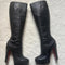 Christian Louboutin Taclou Botta 140 Black Leather Knee-High Boots