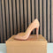 Christian Louboutin Dorissima 100 Nude Patent Leather Heels