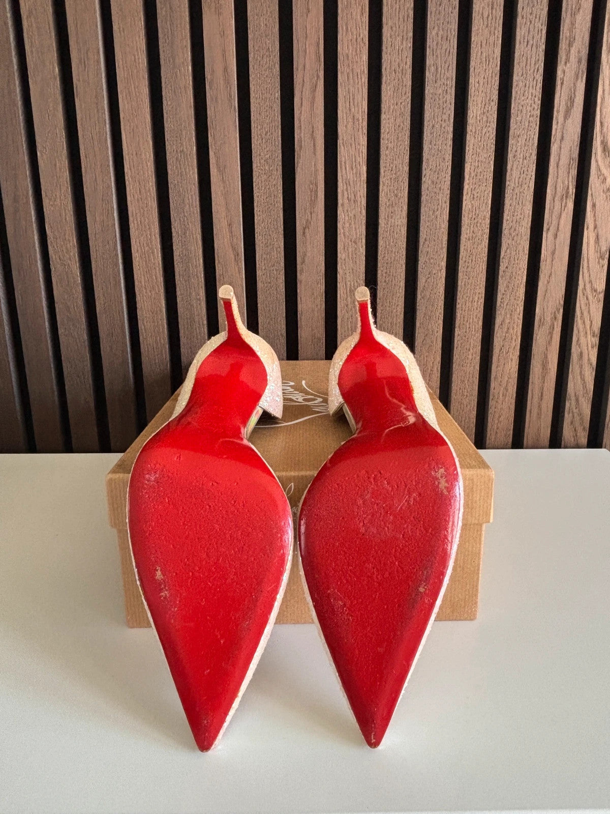 Christian Louboutin Iriza Red (image 9) Christian Louboutin Iriza 100 Red Patent Leather Heels - additional view 9