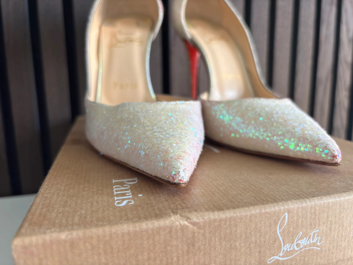 Christian Louboutin Iriza Red (image 8) Christian Louboutin Iriza 100 Red Patent Leather Heels - additional view 8