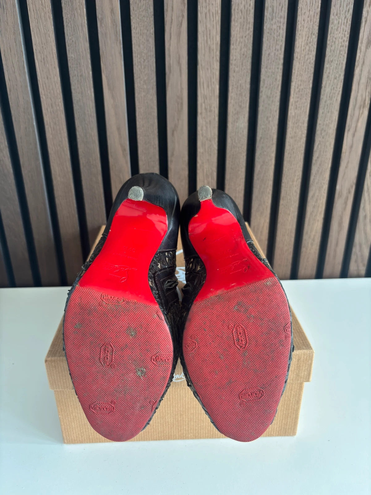 Christian Louboutin Pampas Black (image 8) Christian Louboutin Pampas Black Leather Ankle Boots - additional view 8