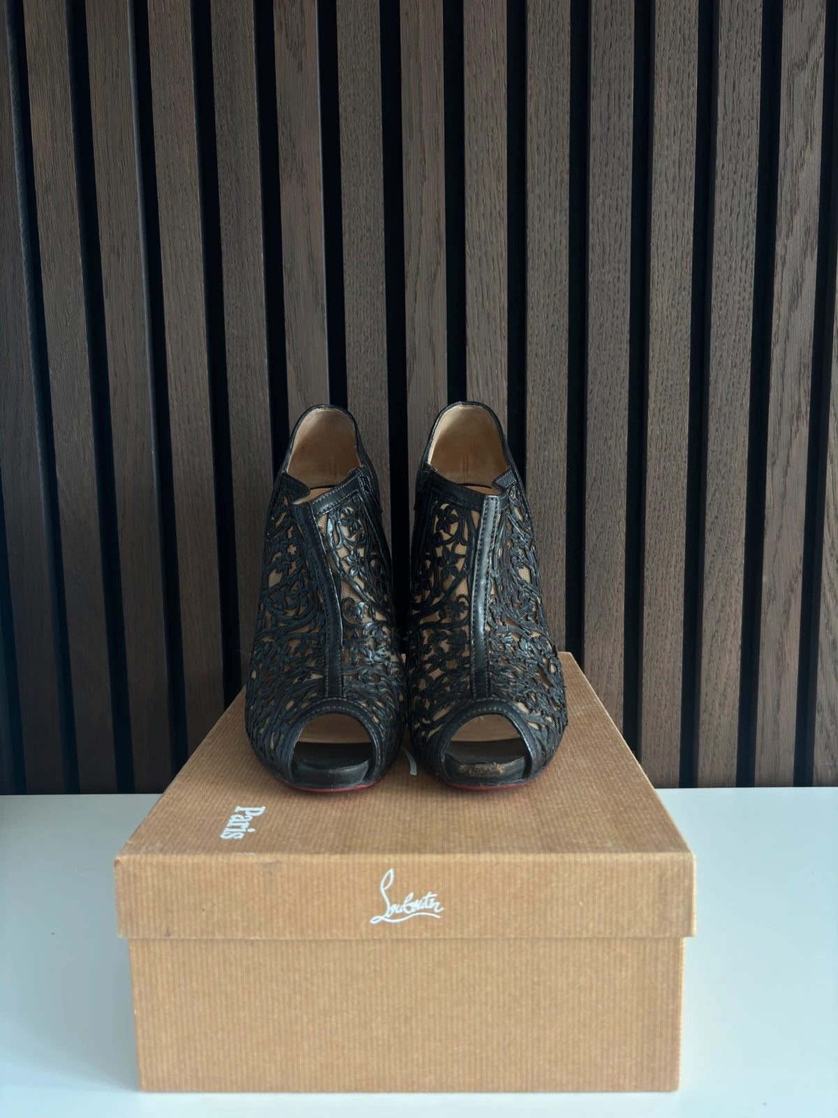 Christian Louboutin Pampas Black (image 6) Christian Louboutin Pampas Black Leather Ankle Boots - additional view 6