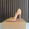 Christian Louboutin So Kate 120 Nude Patent Leather Heels