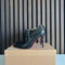 Christian Louboutin Dahlia 100 Black Patent Leather Ankle Boots
