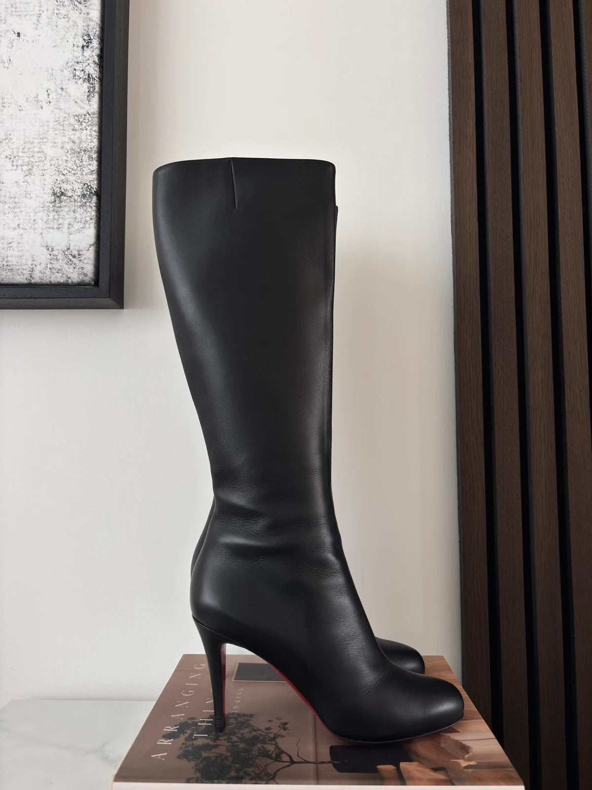Christian Louboutin Babel Black (image 9) Christian Louboutin Babel 85 Black Leather Boots - additional view 9