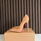 Christian Louboutin Pigalle 100 Nude Patent Leather Heels