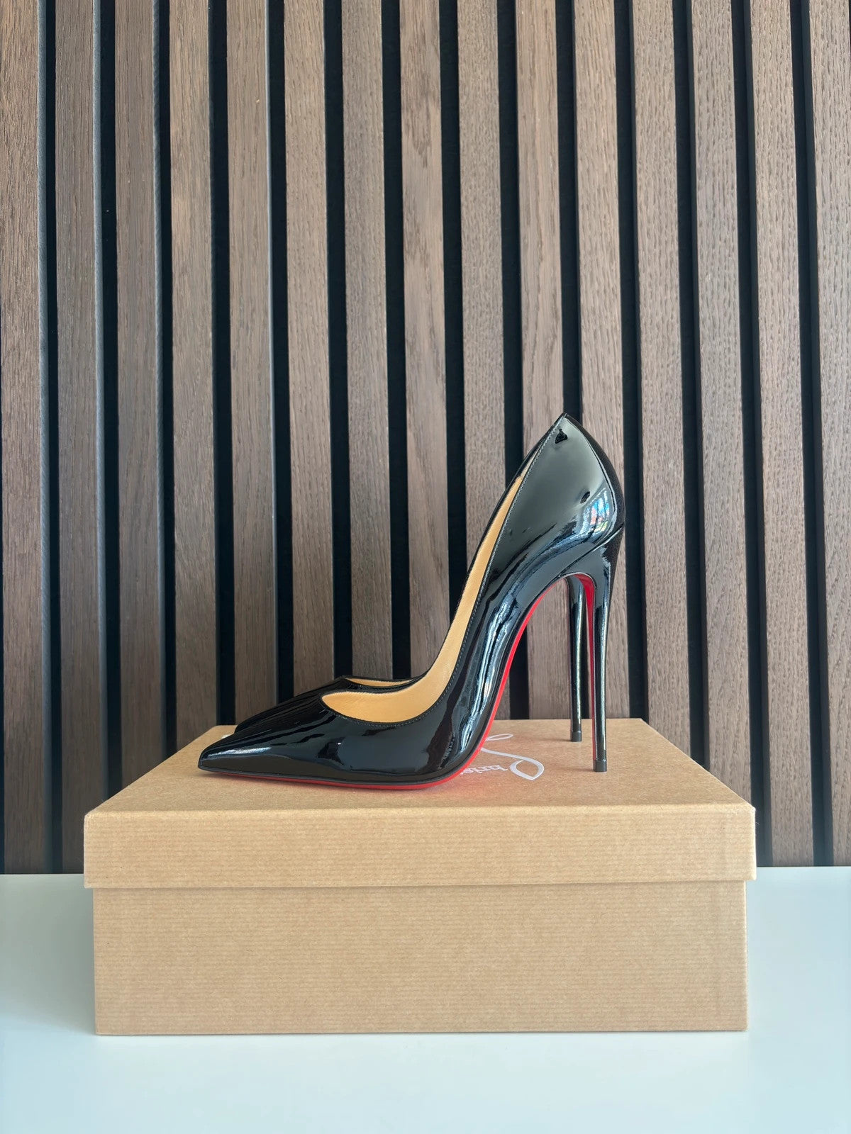 Christian Louboutin So Kate Black Christian Louboutin So Kate 120 Black Patent Leather Heels - main product view