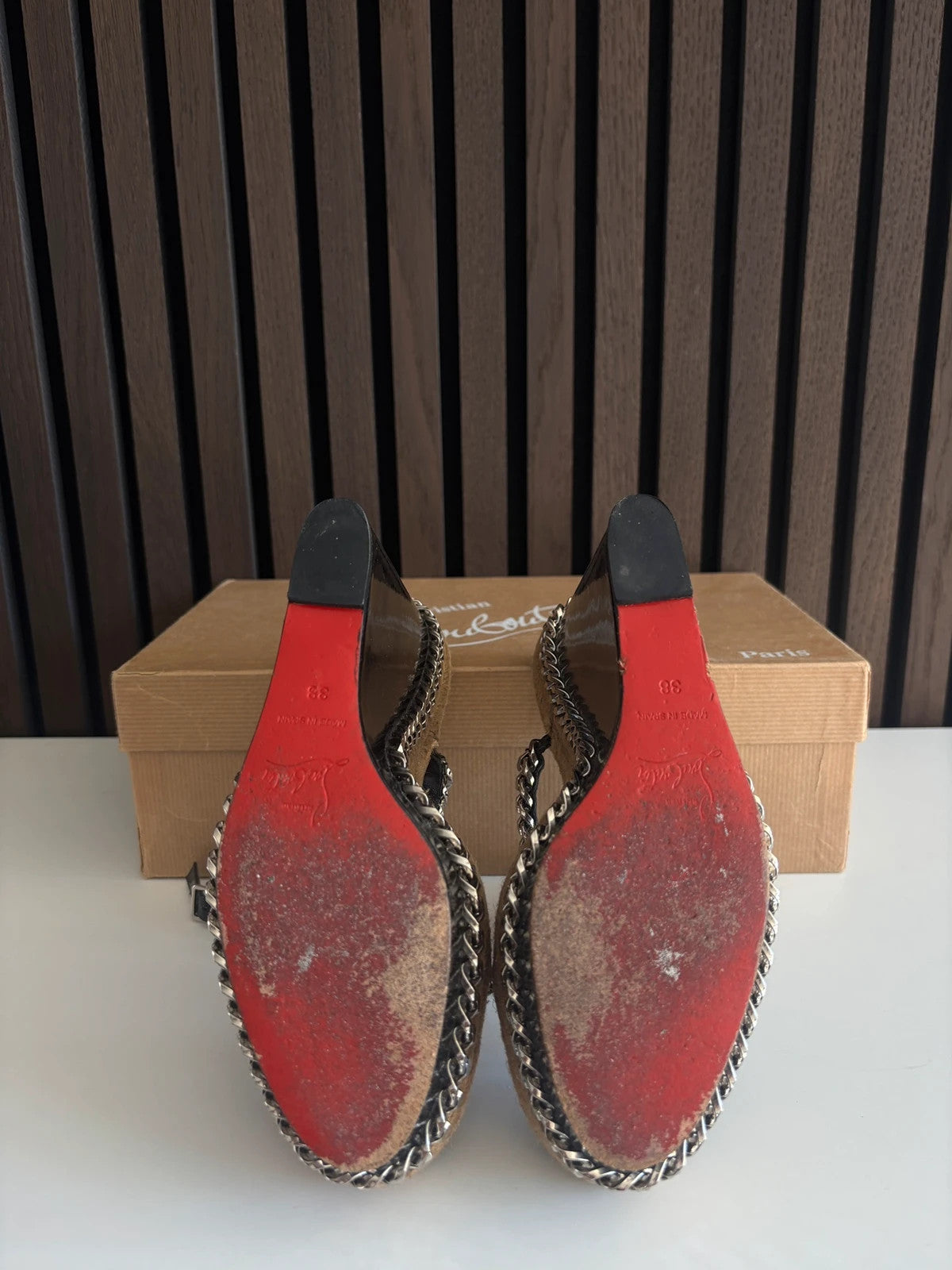 Christian Louboutin Macarena Black (image 7) Christian Louboutin Macarena 120 Black Patent Leather Heels - additional view 7