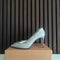 Christian Louboutin Kate 85 Silver Leather Heels