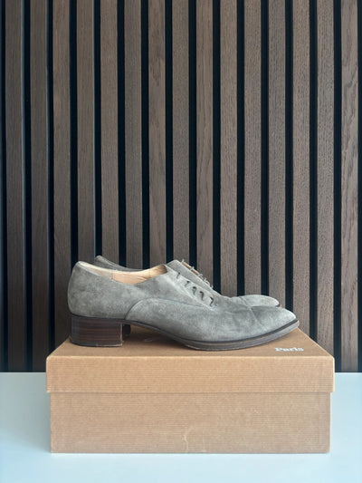 Christian Louboutin Women’s Pointed Grey Suede Heels