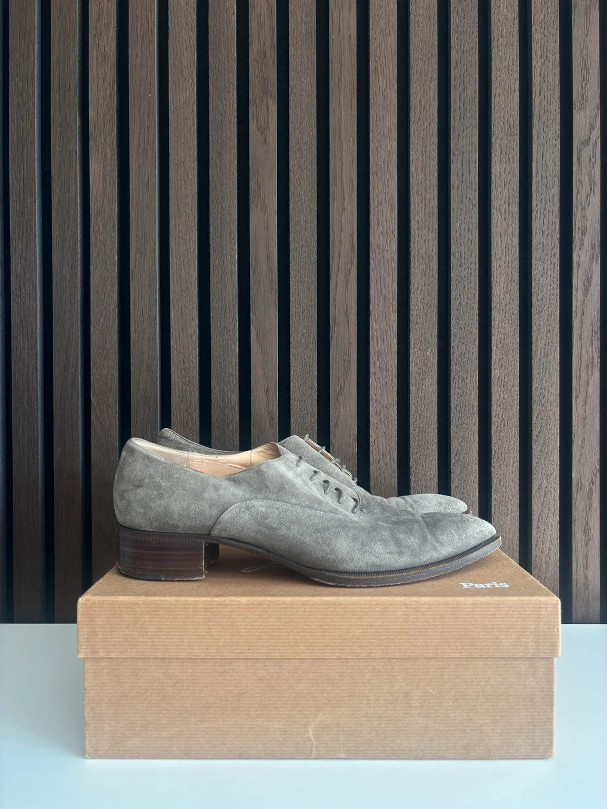 Christian Louboutin Women’s Pointed Grey Christian Louboutin Women’s Pointed Grey Suede Heels - main product view