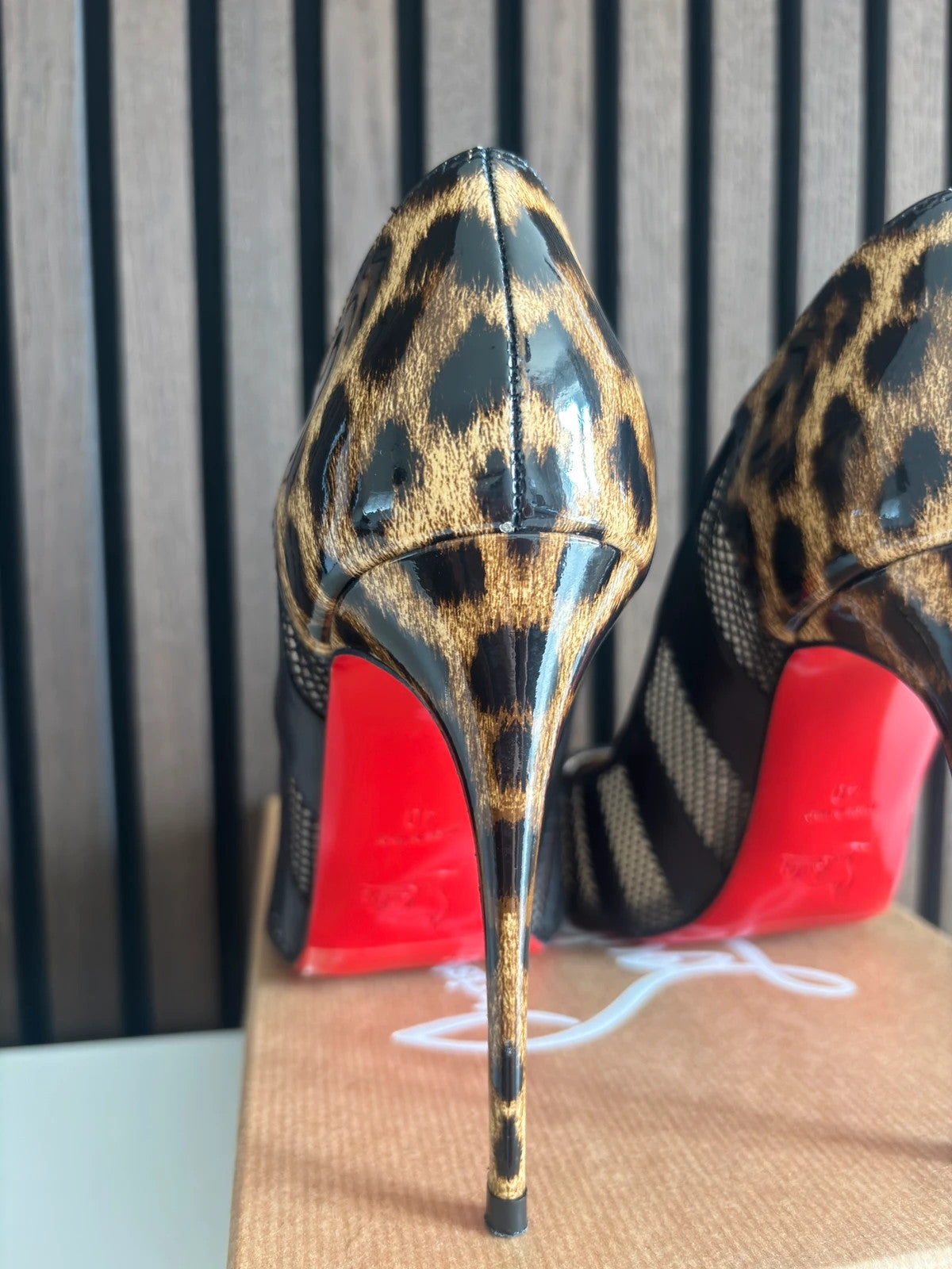 Christian Louboutin Bandy Black (image 8) Christian Louboutin Bandy 100 Black Mesh Heels - additional view 8