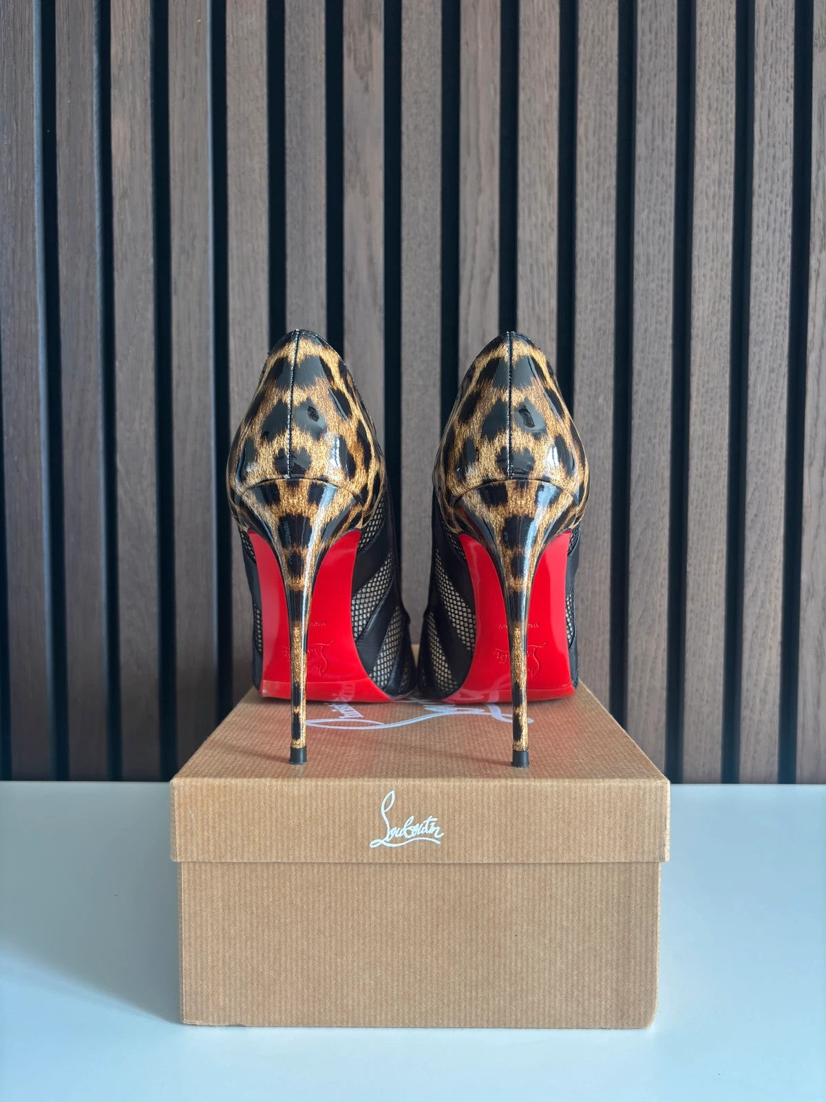 Christian Louboutin Bandy Black (image 7) Christian Louboutin Bandy 100 Black Mesh Heels - additional view 7