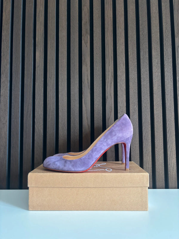Christian Louboutin Simple Pump 85 Lilac Suede Heels