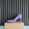 Christian Louboutin Simple Pump 85 Lilac Suede Heels