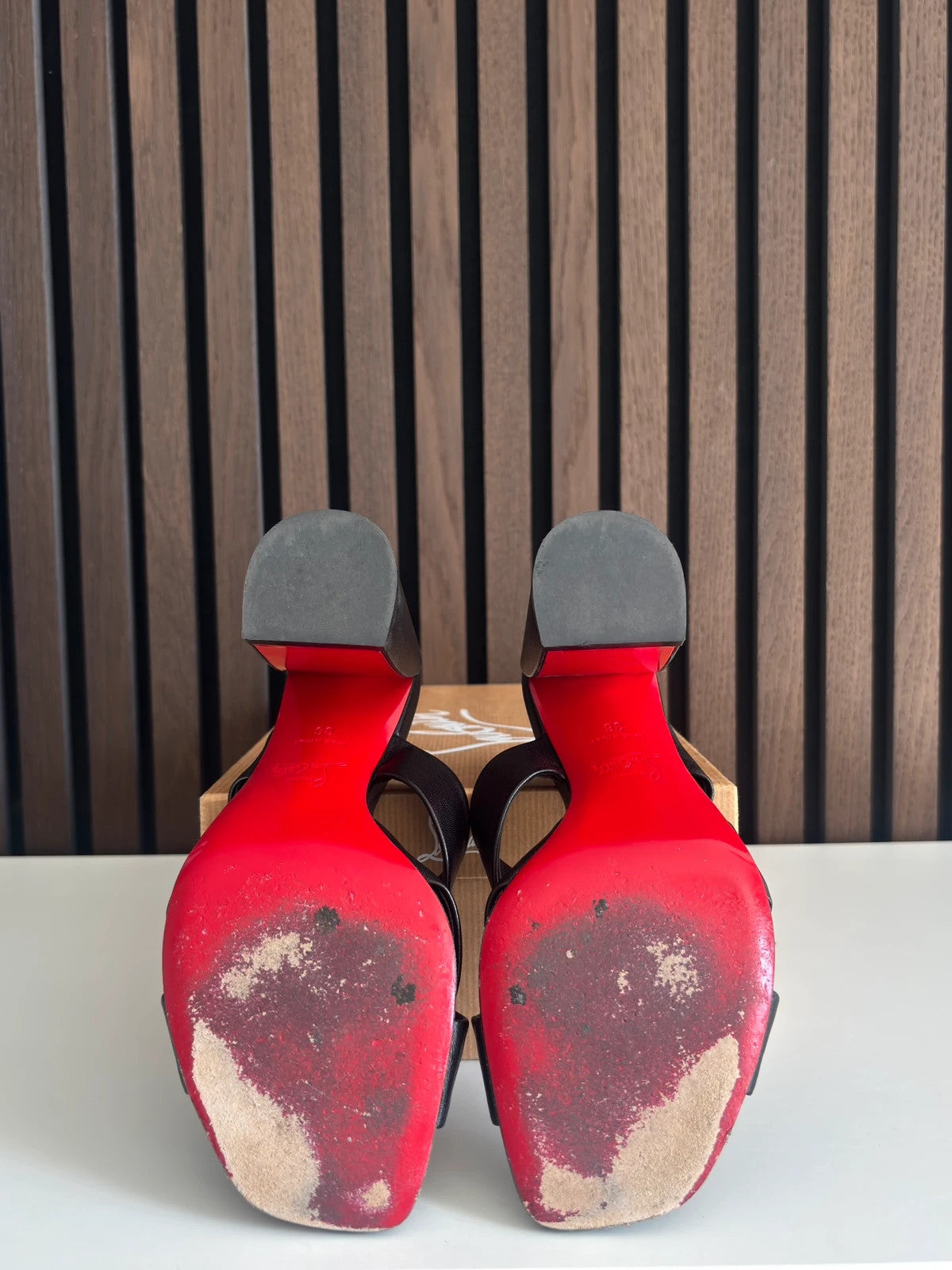Christian Louboutin Dispo Club Black (image 6) Christian Louboutin Dispo Club Black Leather Heels - additional view 6