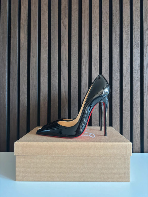 Christian Louboutin So Kate 120 Black Patent Leather Heels