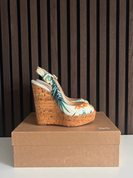 Christian Louboutin Une Plume Sling White