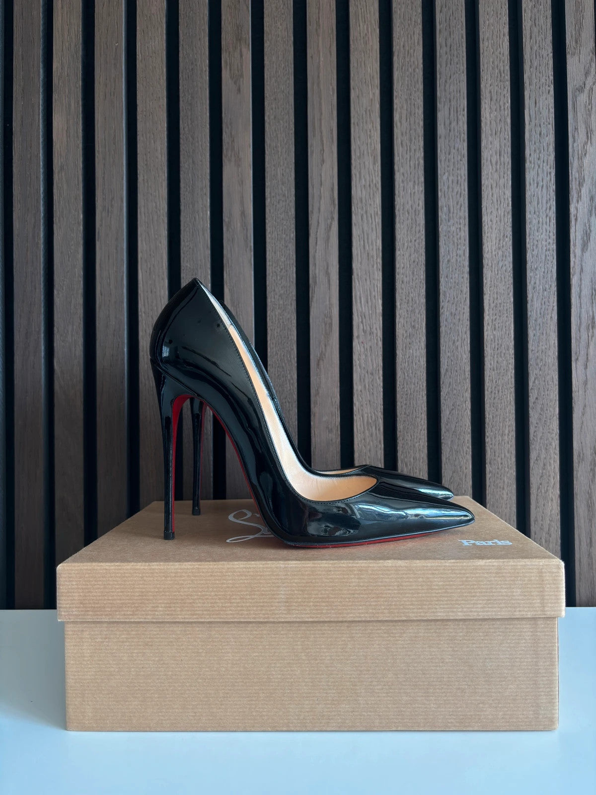 Christian Louboutin So Kate Black (image 6) Christian Louboutin So Kate 120 Black Patent Leather Heels - additional view 6