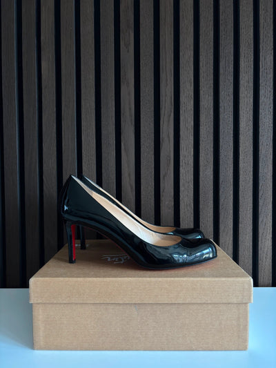 Christian Louboutin Simple Pump 85 Red Patent Leather Heels