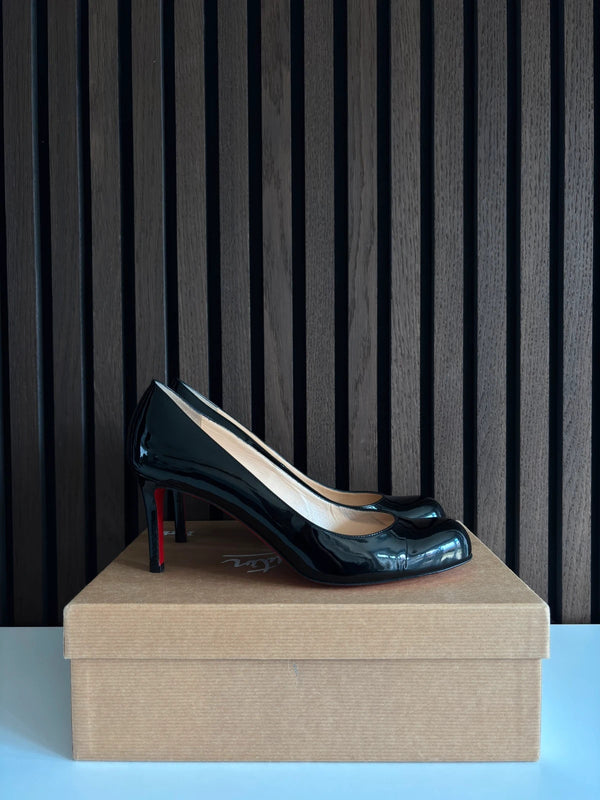 Christian Louboutin Simple Pump 85 Red Patent Leather Heels