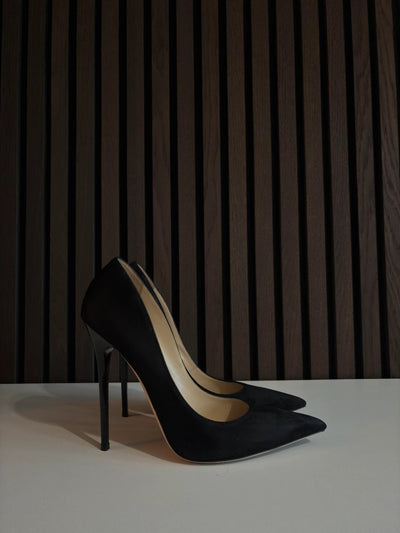 Jimmy Choo Anouk 100 Black Suede Heels