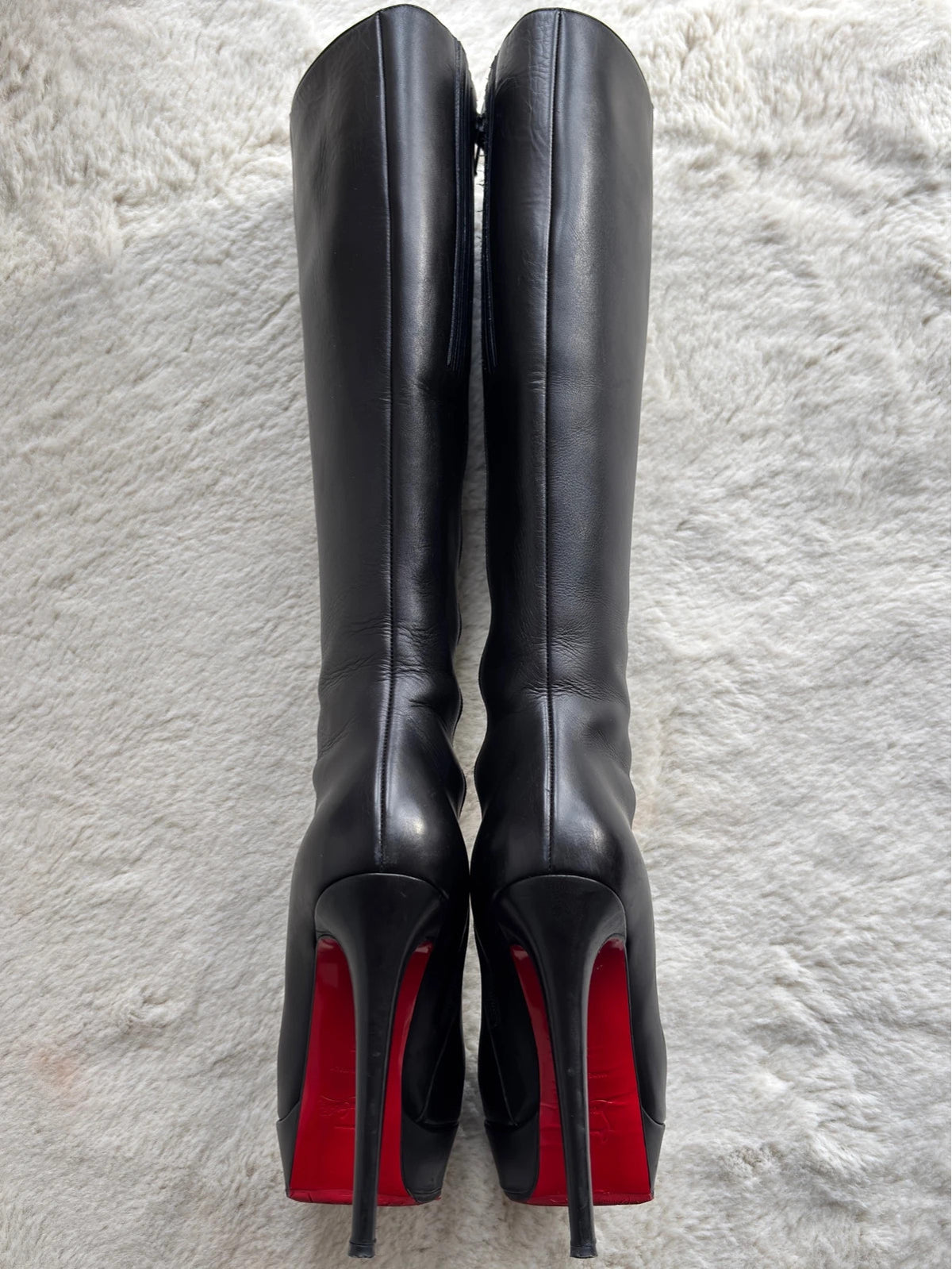 Christian Louboutin Bianca Black (image 8) Christian Louboutin Bianca 140 Black Leather Knee-High Boots - additional view 8