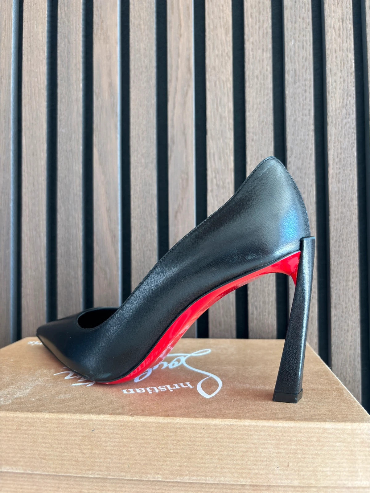 Christian Louboutin Condora Black (image 7) Christian Louboutin Condora 85 Black Leather Heels - additional view 7