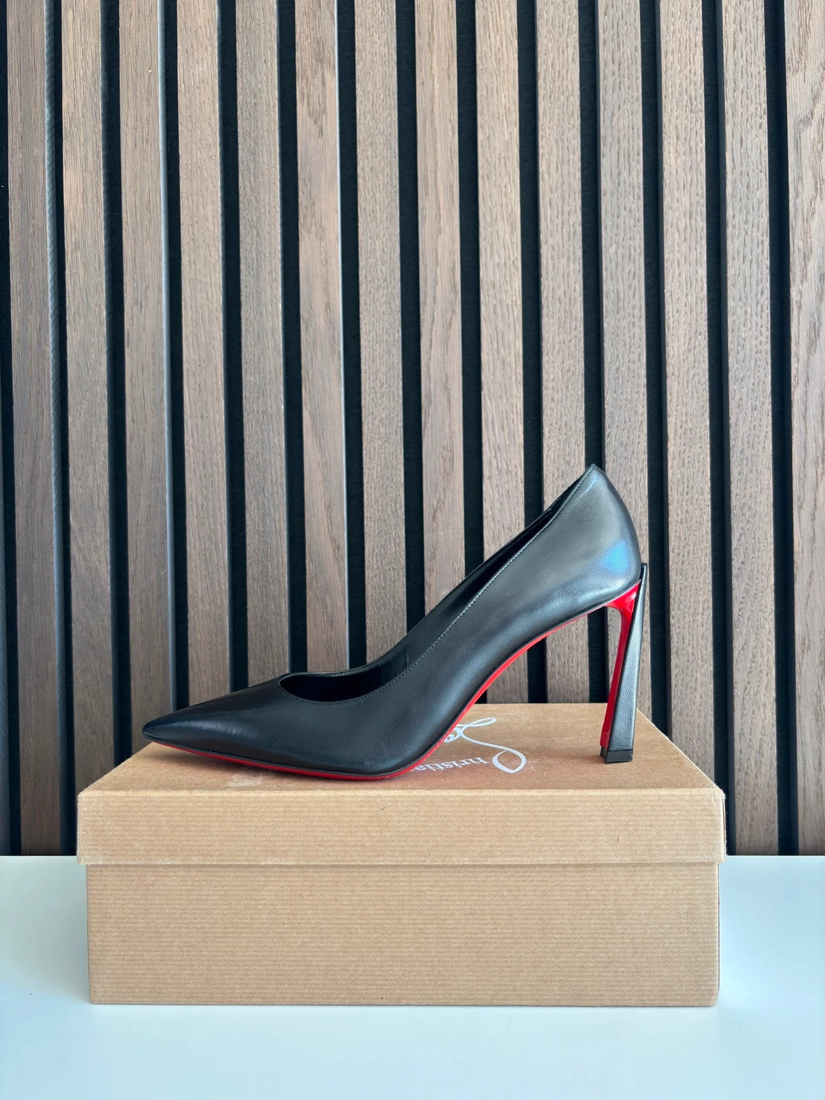 Christian Louboutin Condora Black (image 8) Christian Louboutin Condora 85 Black Leather Heels - additional view 8