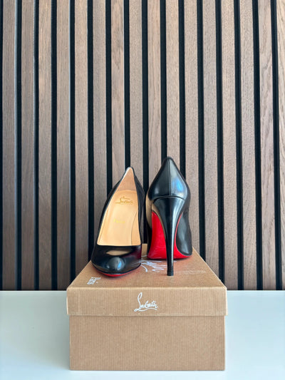 Christian Louboutin Décolleté Calf Black Leather Heels