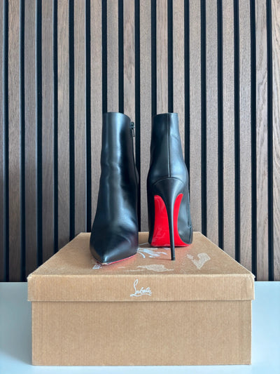 Christian Louboutin So Kate 120 Black Leather Ankle Boots
