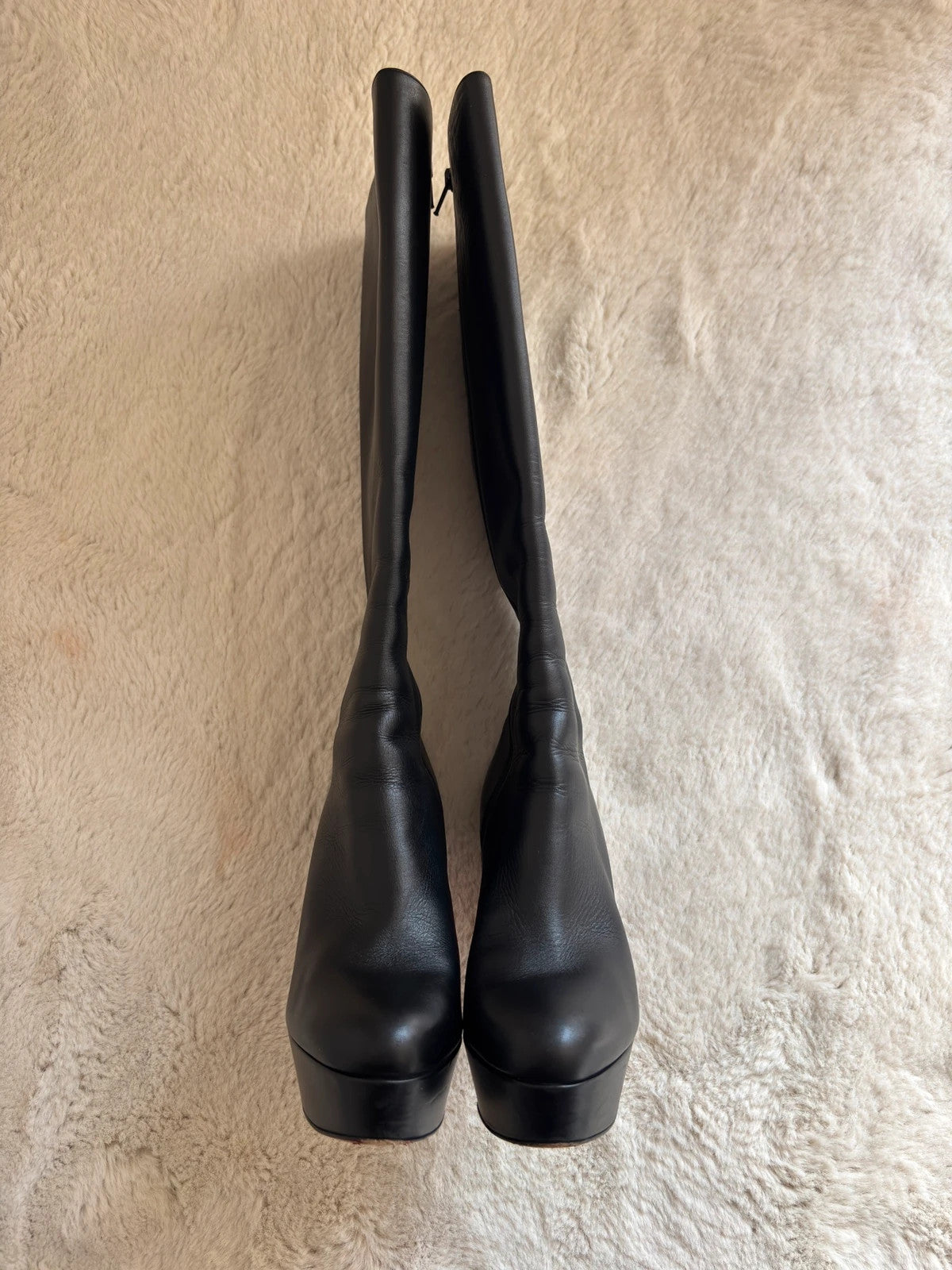 Christian Louboutin Bibbi Botta Black (image 3) Christian Louboutin Bibbi Botta Black Leather Knee-High Boots - detail view