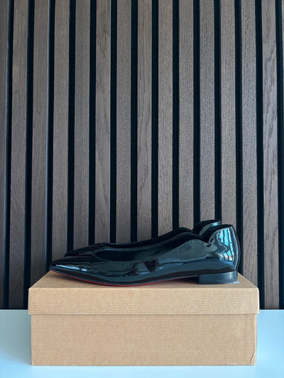Christian Louboutin Hot Chick 100 Black Patent Leather Heels